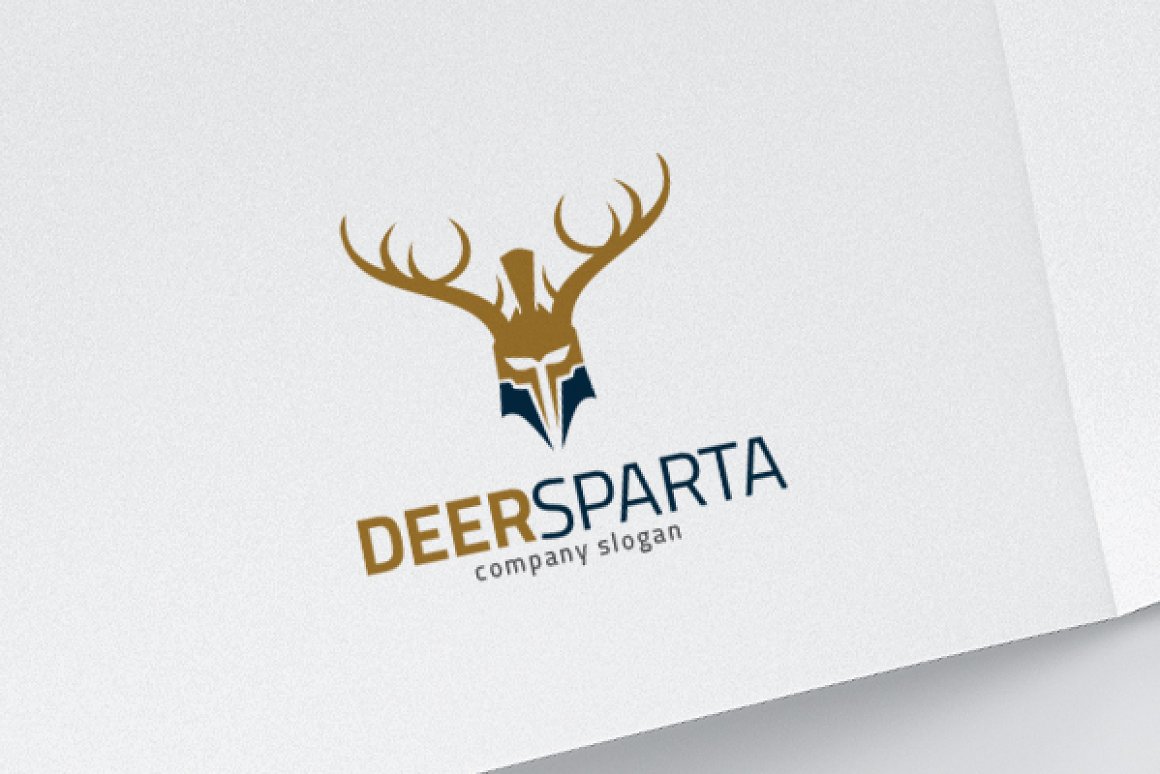 Royal gold deer logo.