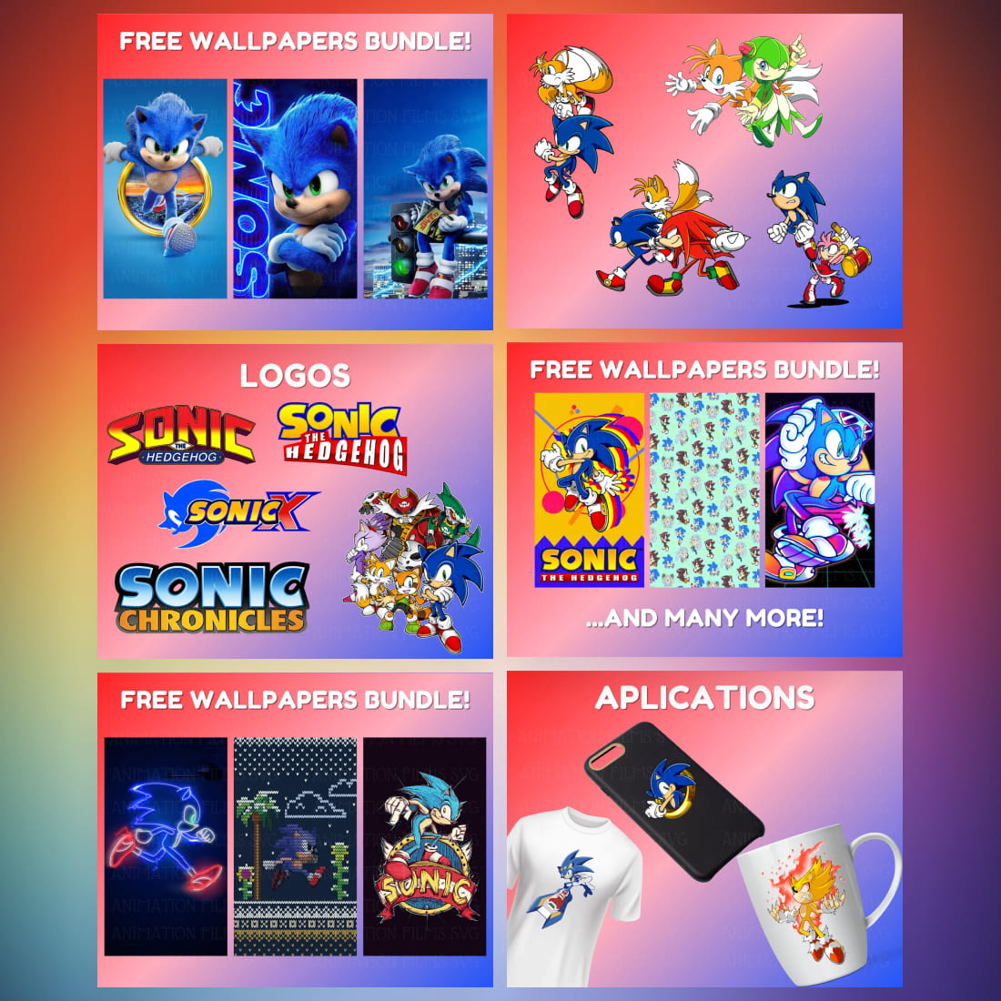 Sonic PNG – Collection of digital file cover.