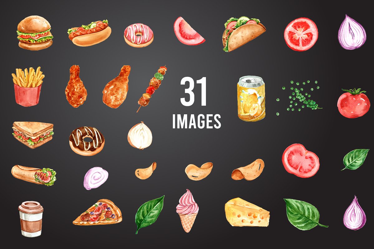 You will get 31 food images.