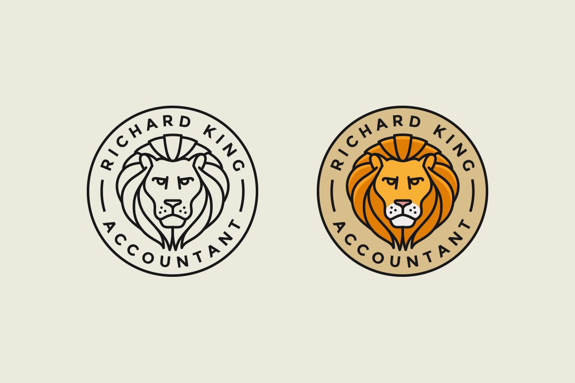 Two lion logos.