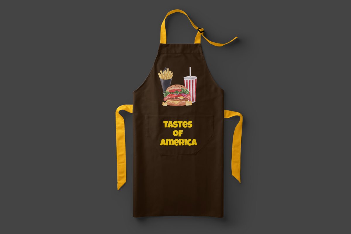 American food mockup for uniform.