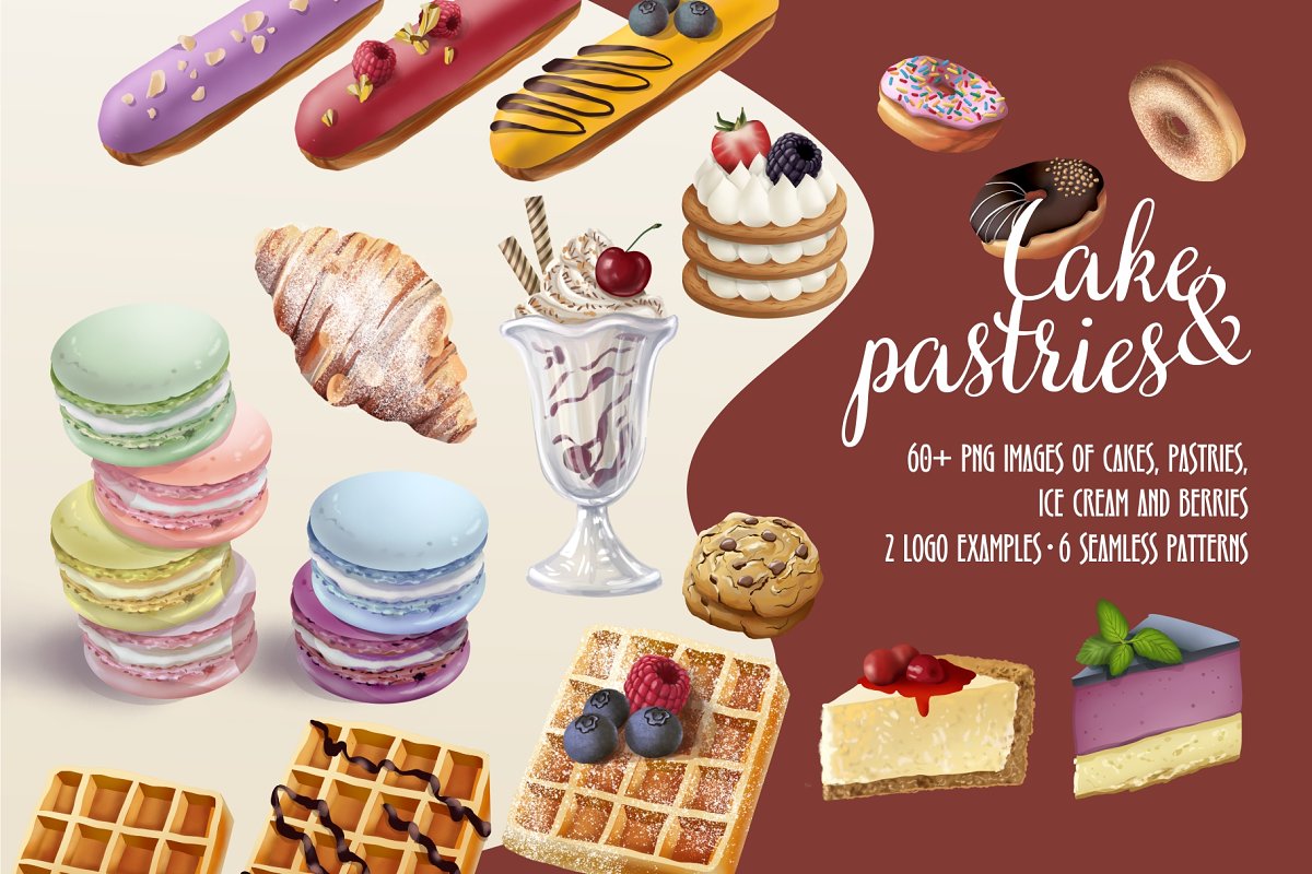 Cover image of Collection of baking illustration.