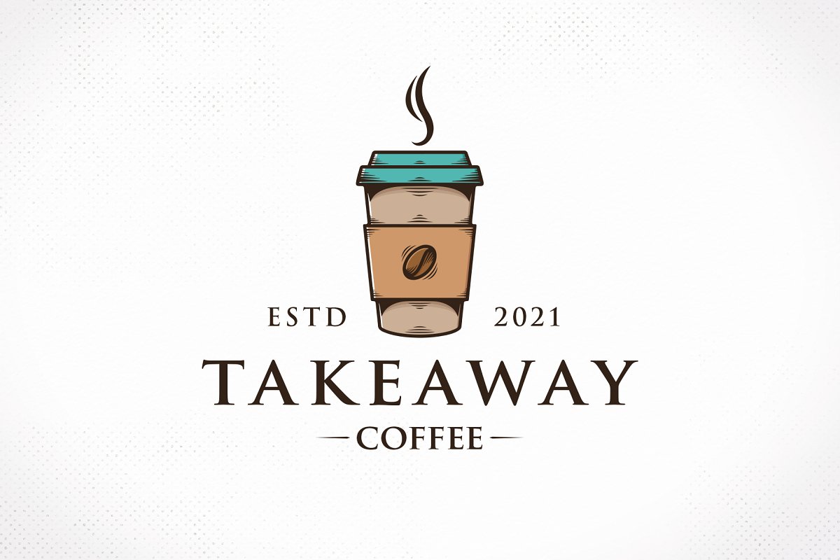 Cover image of Takeaway Coffee Logo Template.