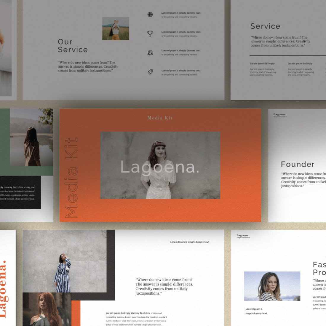 Lagoena Powerpoint Template cover image.