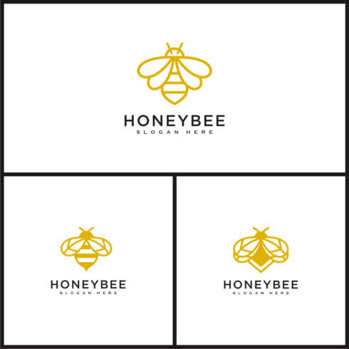 Honey Bee Animals Logo Vector cover image.