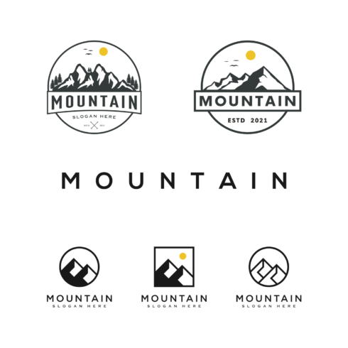 Set of Mountain Logo Vector Design Template cover image.