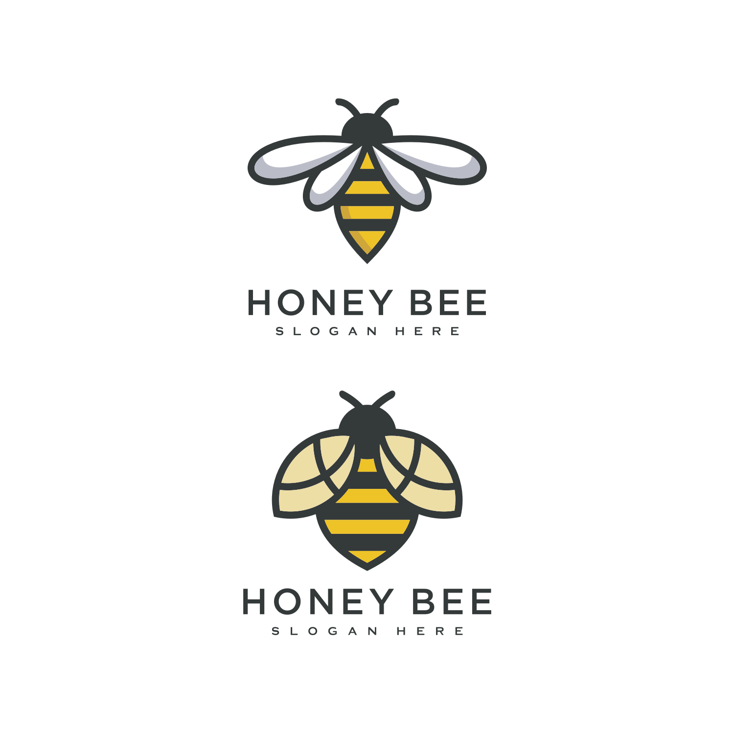 Honey Bee Animals Logo Vector cover image.
