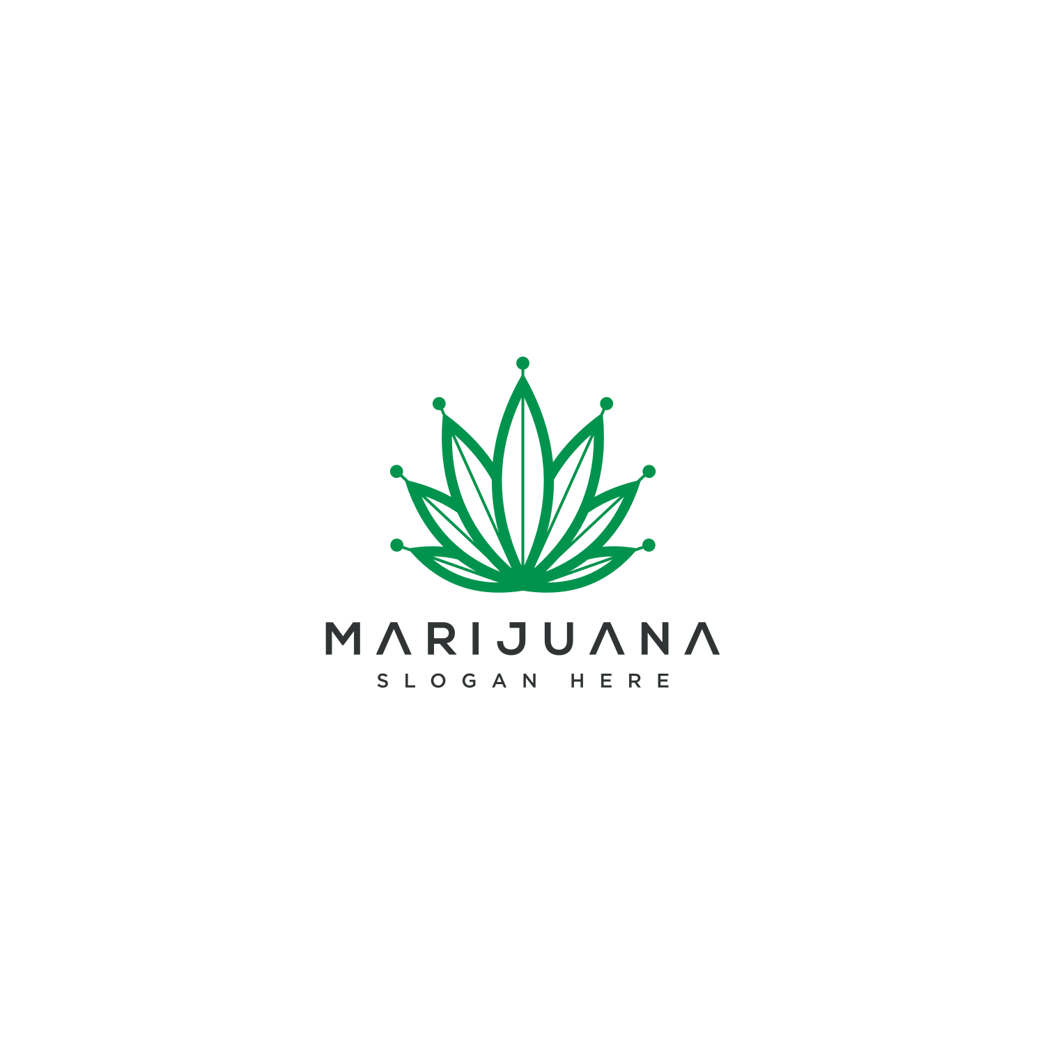 Cannabis Marijuana Leaf Logo Vector cover image.