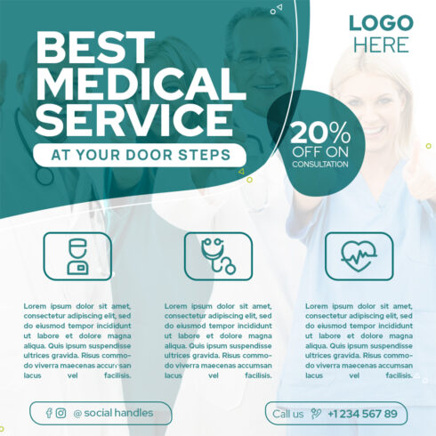 Medical Social Media Post Design cover image.