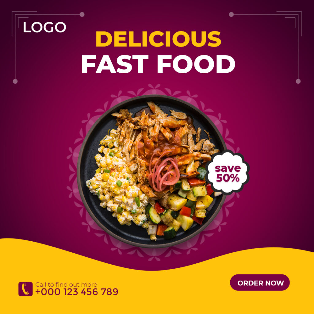 4 Food Social Media Post - MasterBundles