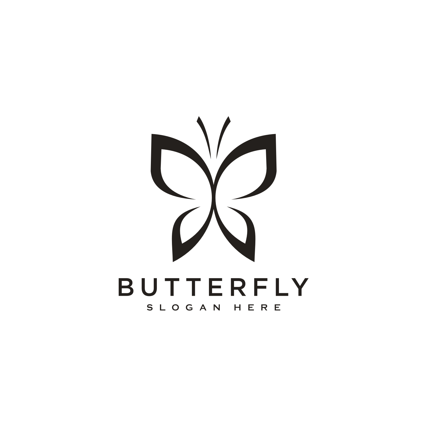 butterfly animal logo design vector - MasterBundles
