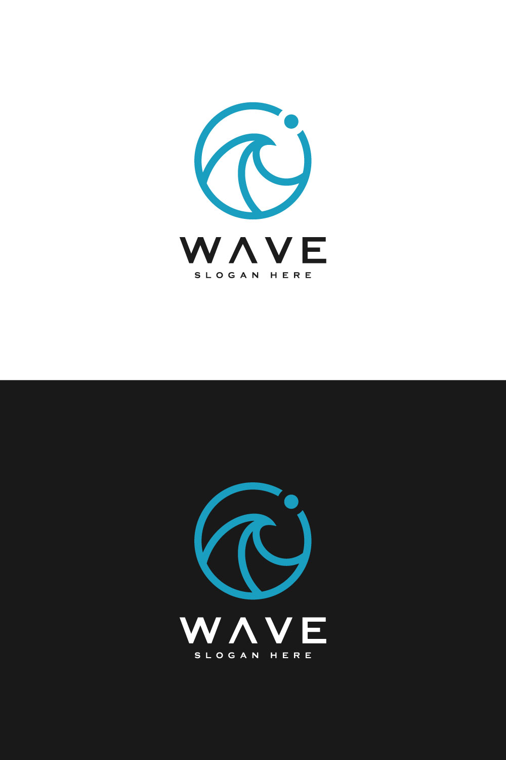 Ocean Wave Logo Vector Design pinterest.