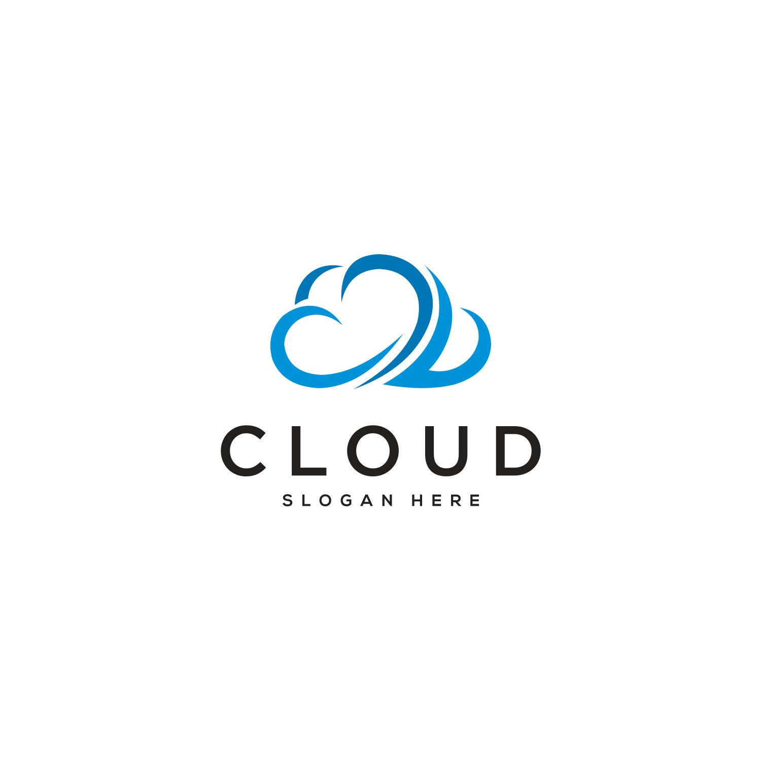 Abstract Cloud Logo Template cover image.