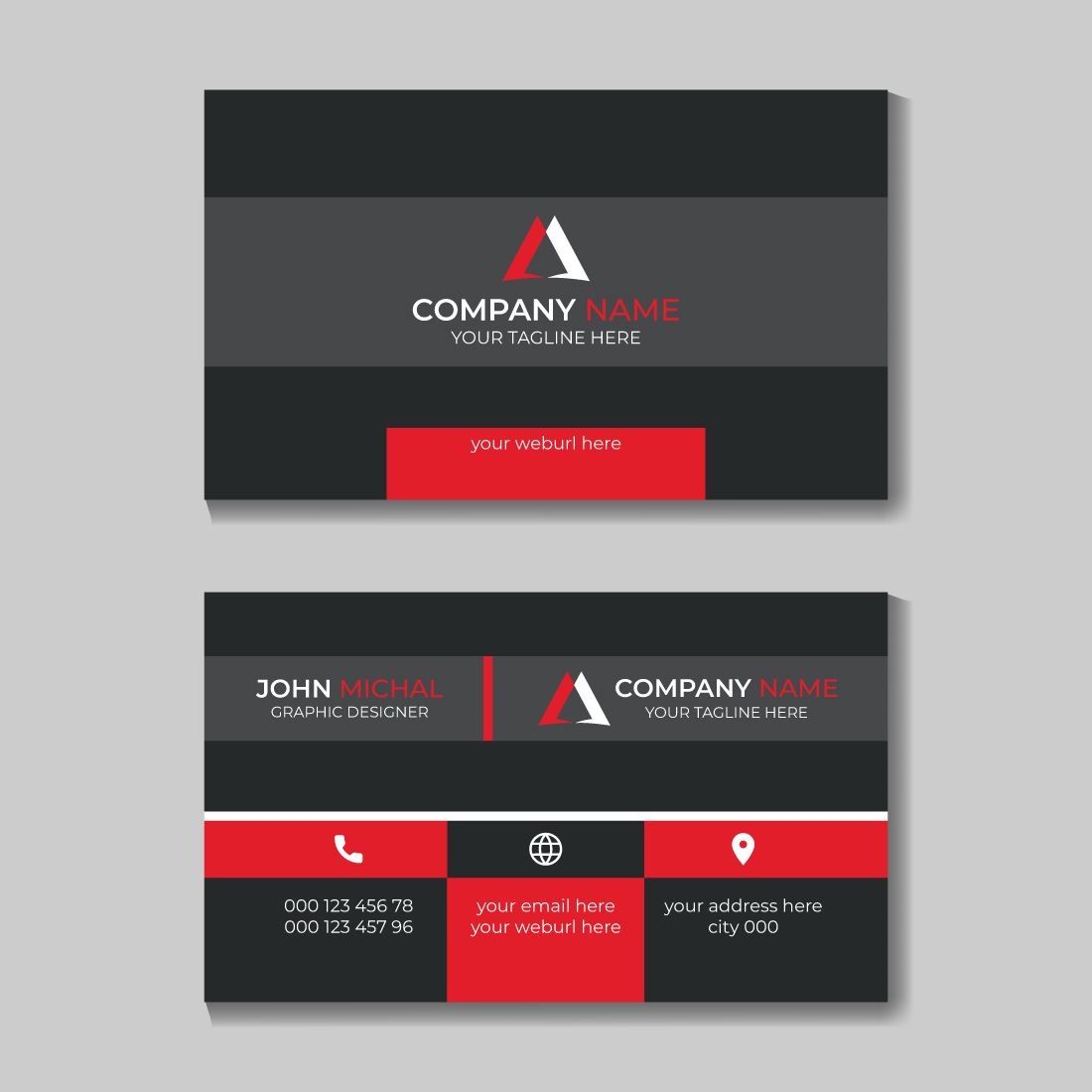 4 Stylish and Professional Business Card Design Templates