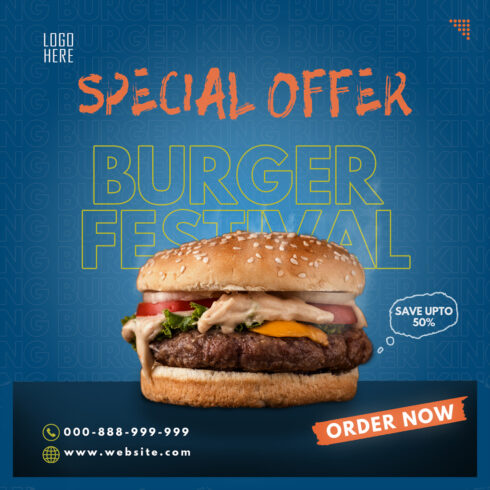 Burger Flyer Template - Social Media Post cover image