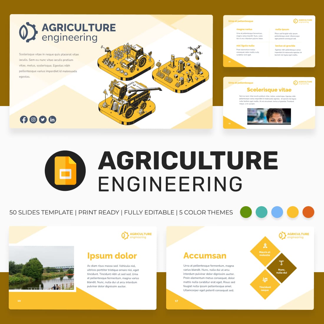 Agriculture Engineering Google Slides Theme.