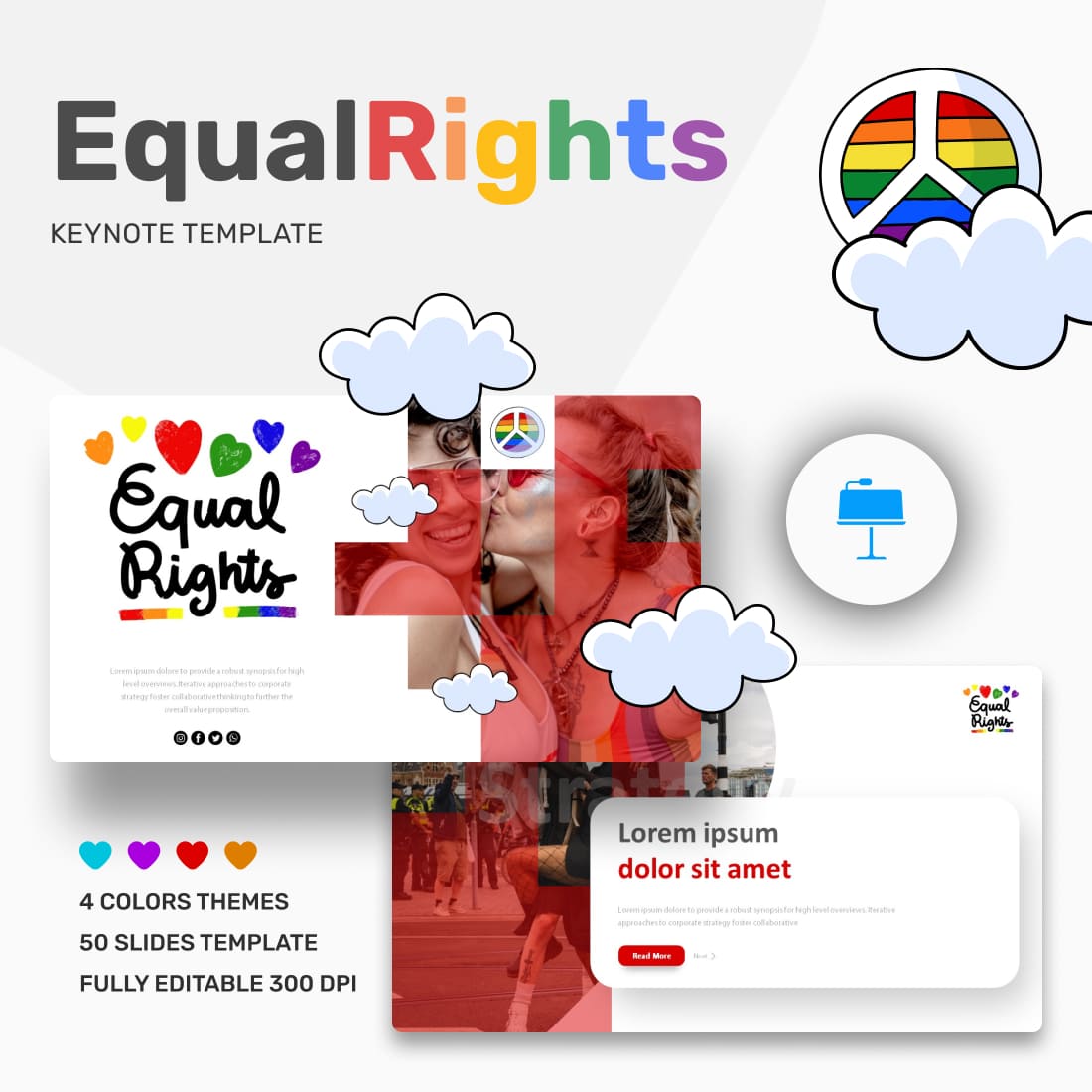 Equal Rights Keynote Template cover.
