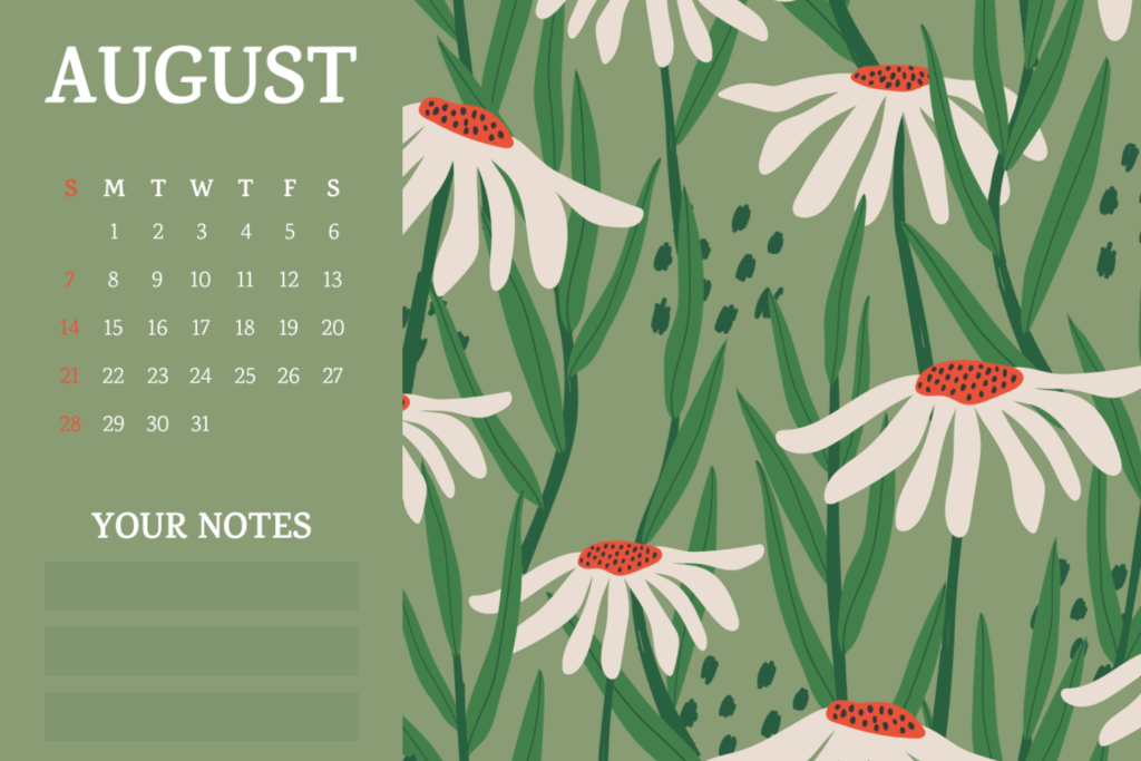 40+ Free Printable August Calendars 2022