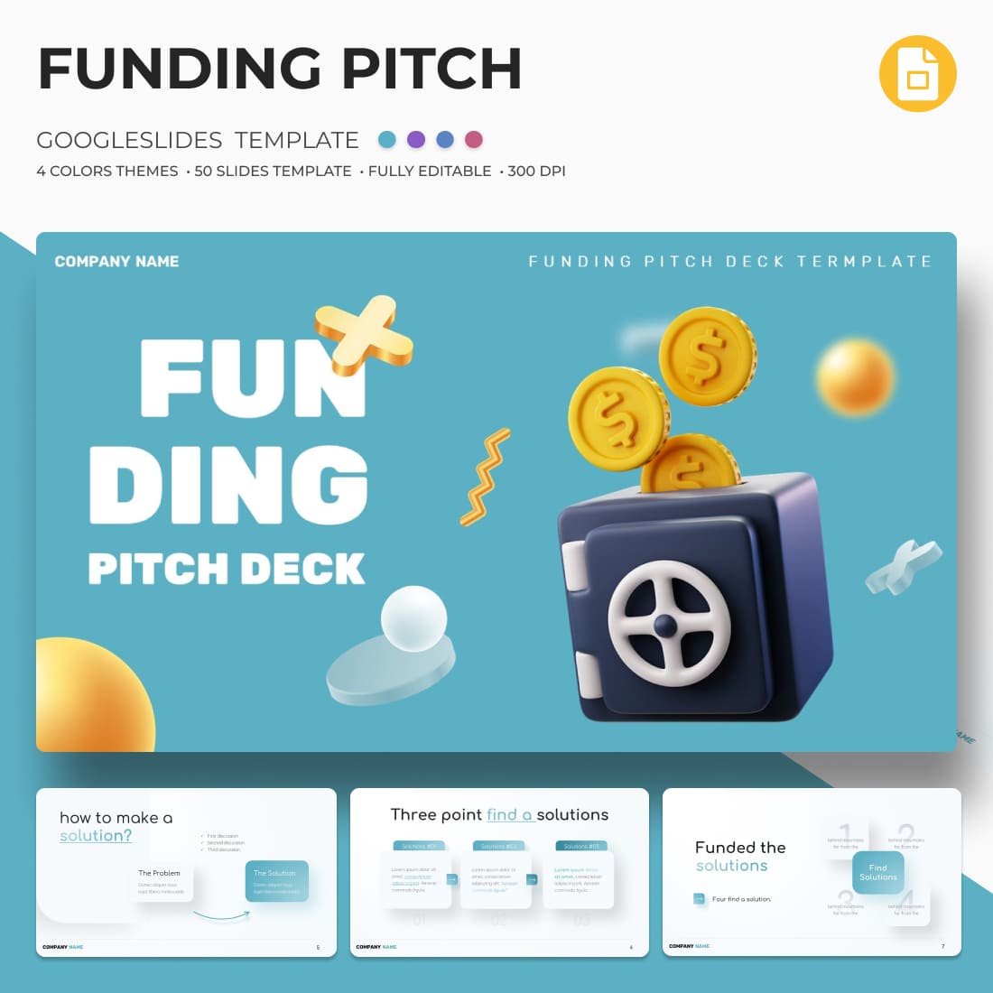 Funding Pitch Deck Google Slides Theme.