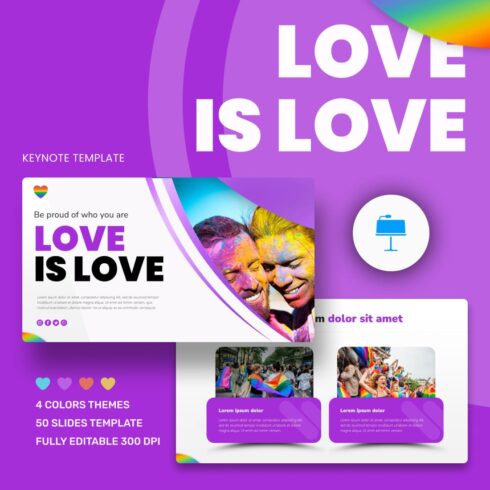 Love is Love LGBT Keynote Template.
