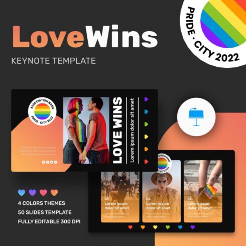 Love Wins LGBT Keynote Template.