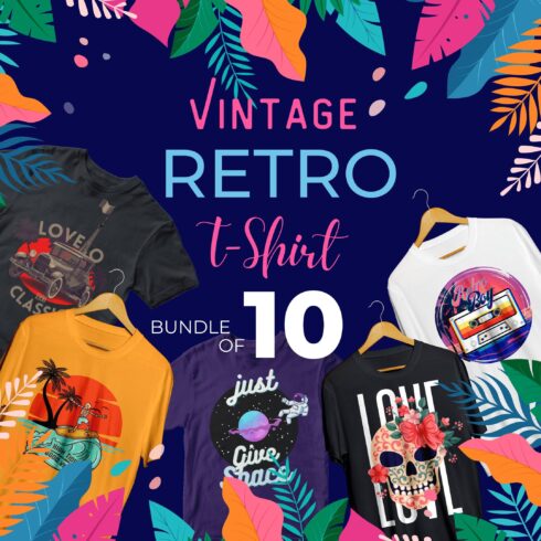Modern Vintage Retro T-Shirt Design cover image.