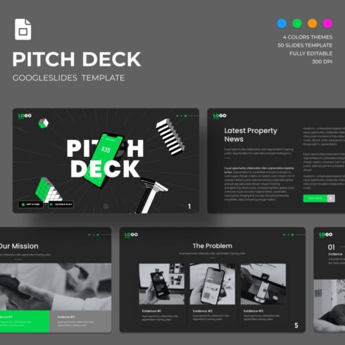 Mobile App Pitch Deck Google Slides Theme.