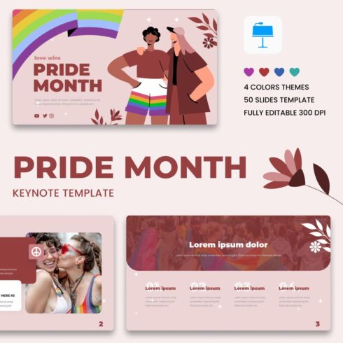 Pride Month LGBTQ Keynote template.