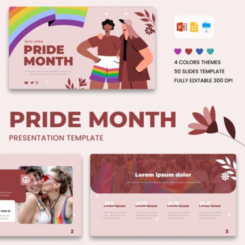 Pride Month LGBTQ Presentation Template.