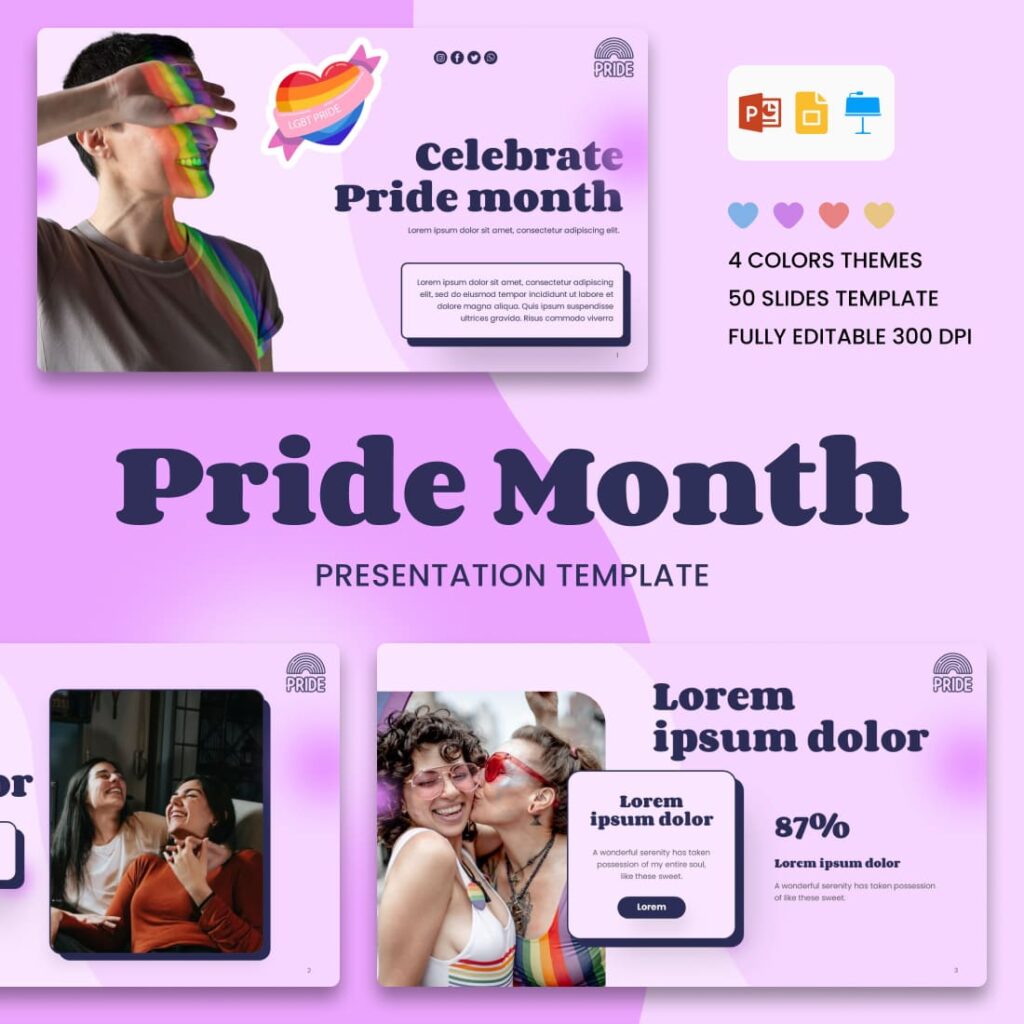 Pride Month Presentation Template – MasterBundles