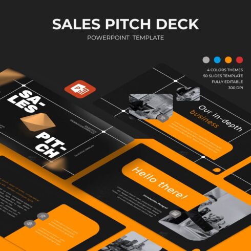 Sales Pitch Deck Powerpoint Template.