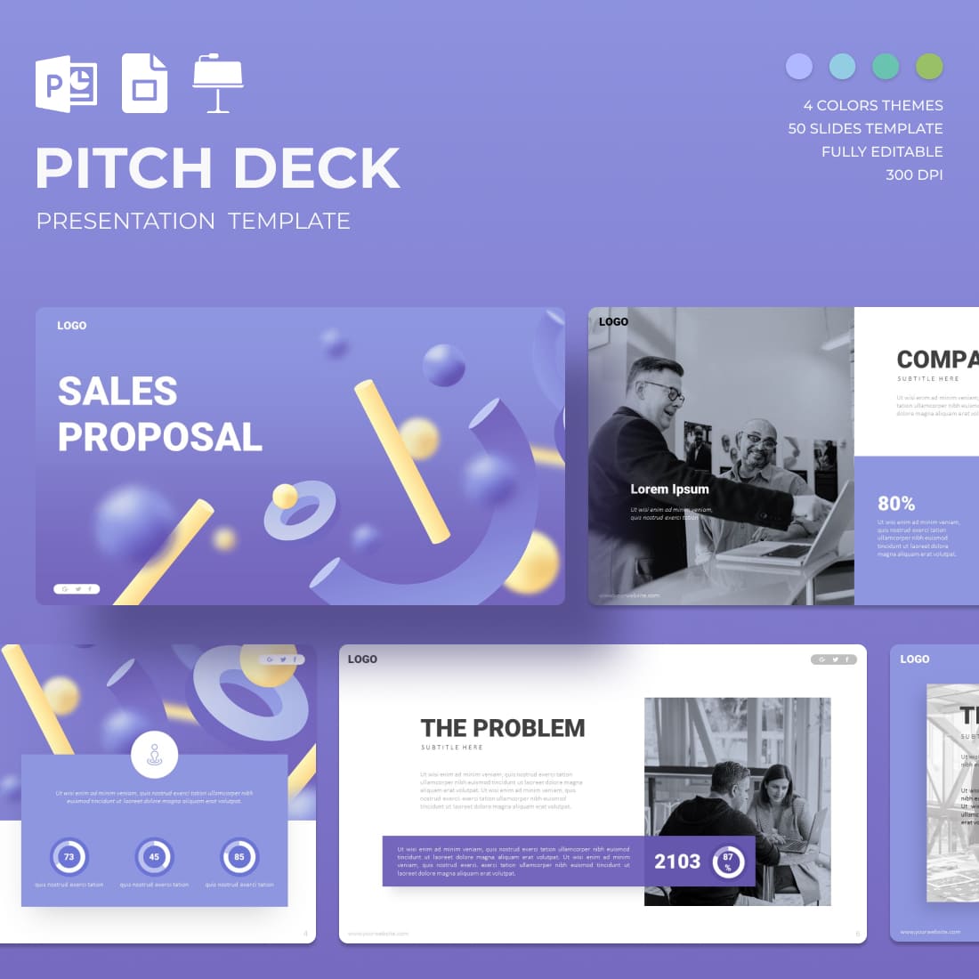Sales Proposal Pitch Deck Presentation Template.