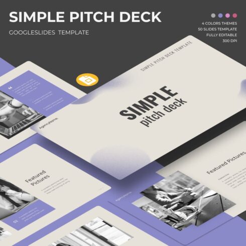 Simple Pitch Deck Google Slides Theme.