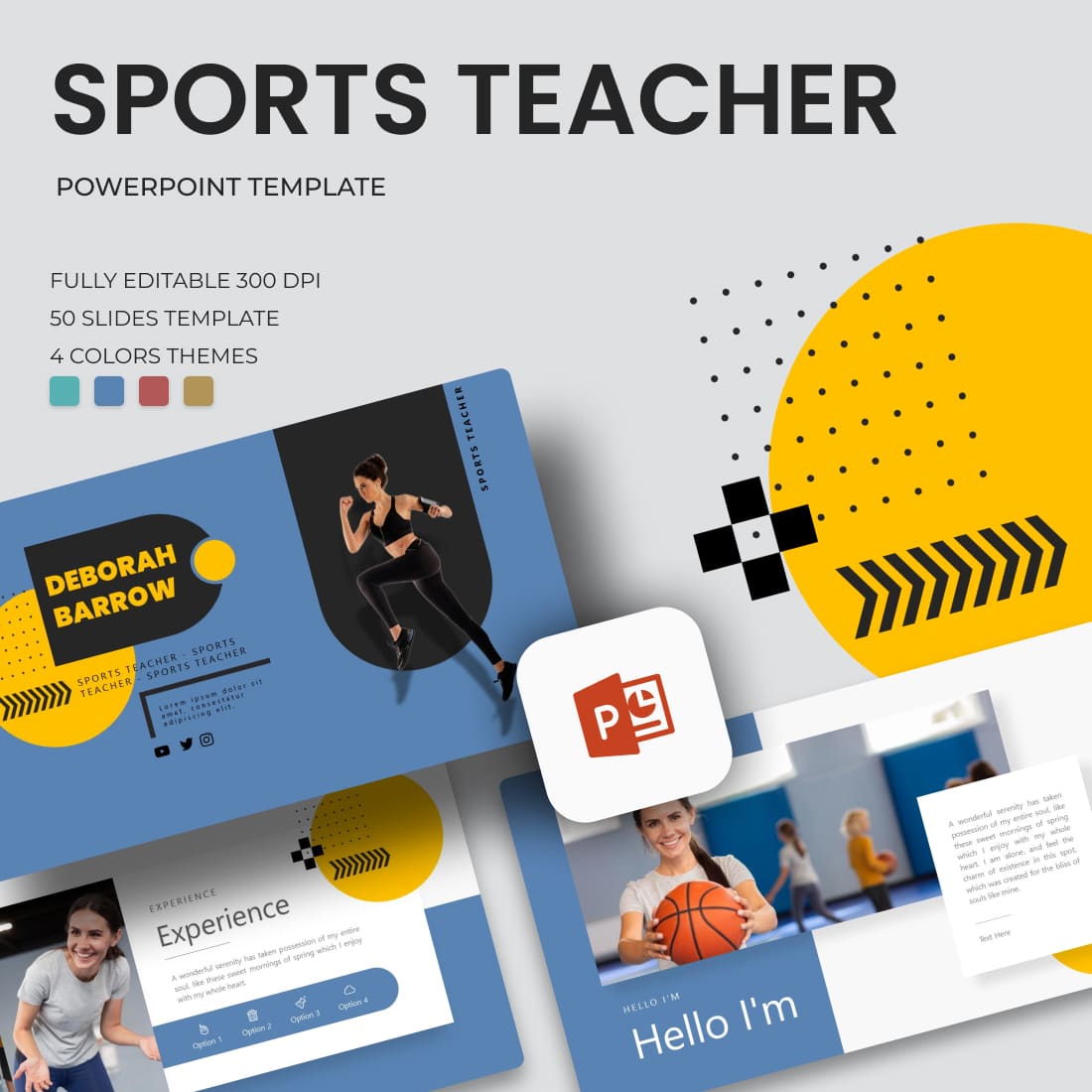 Sport Teacher Powerpoint Template.