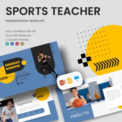 Sport Teacher Presentation Template.