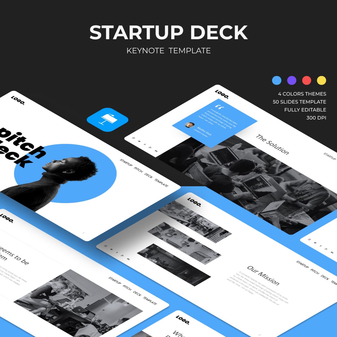 Startup Pitch Deck Keynote Template.