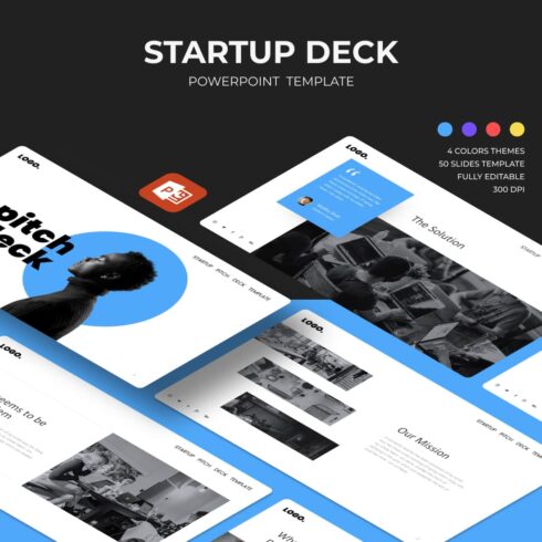Startup Pitch Deck Powerpoint Template.