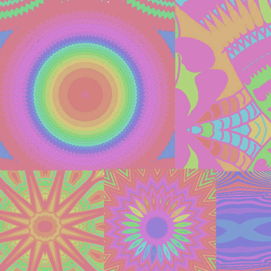 Pastel Mandala Inspired Background Cover Image.
