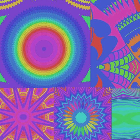 Mandala Pastel Digital Paper Set of 25 Cover Image.