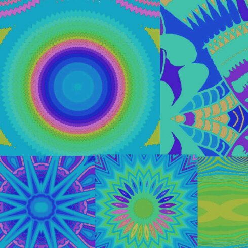 Mandala Inspired Digital Paper Pale Blue Pastel Cover Image.