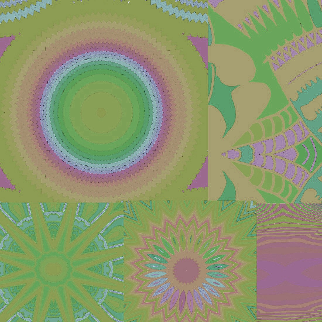 Mandala Inspired Digital Paper Pale Lime Cover Image.