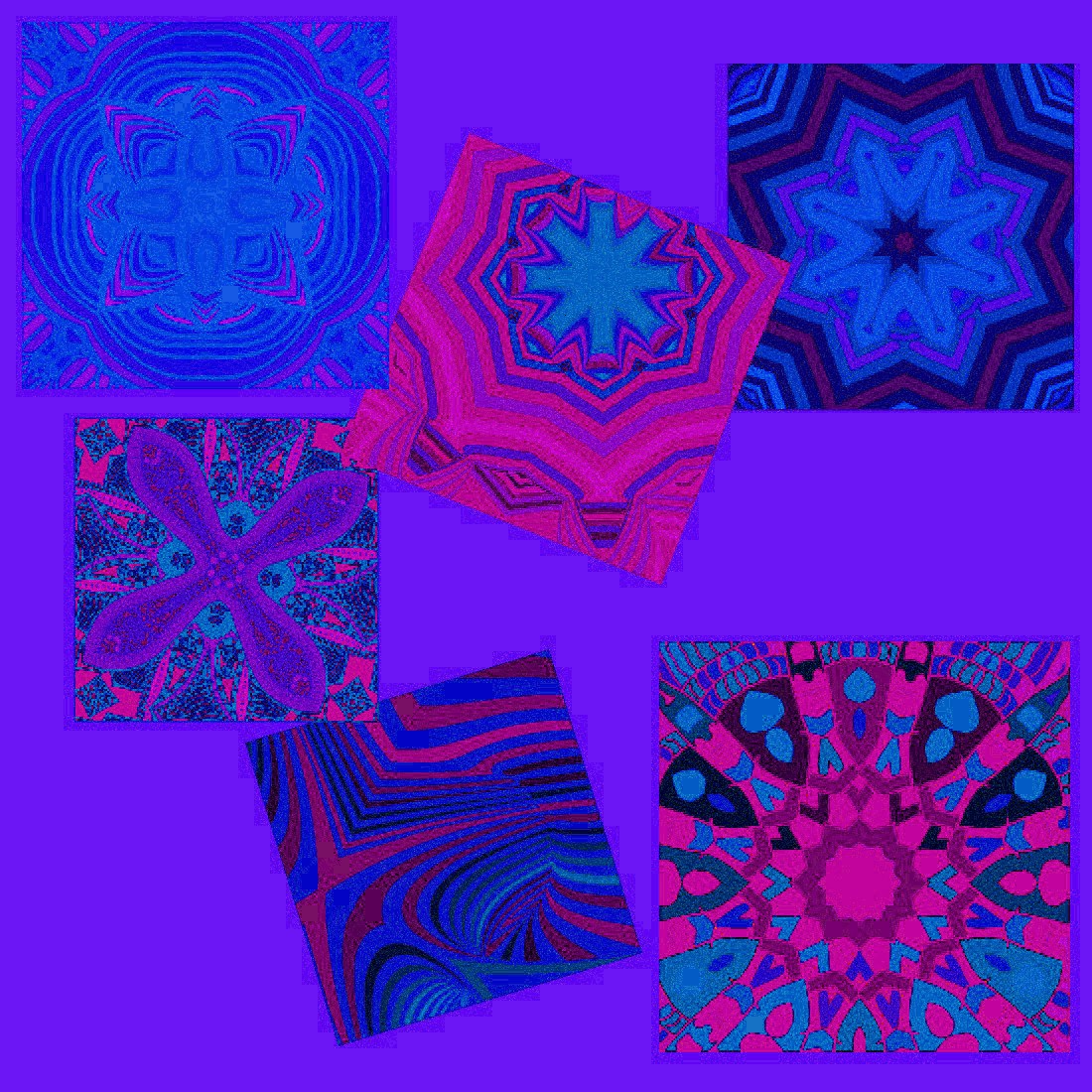 Mandala Pastel Digital Paper Preview Image.