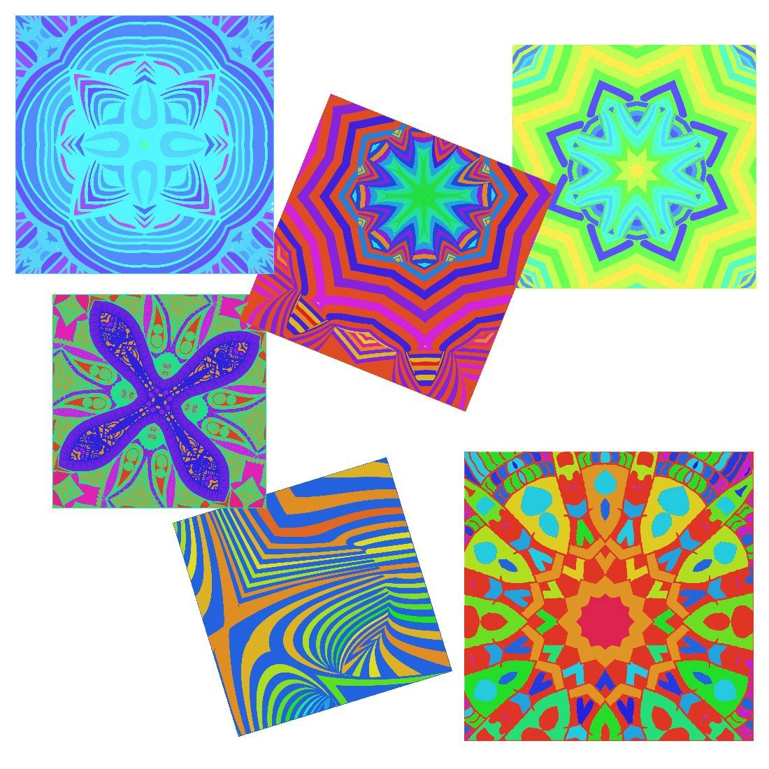 Multicolored Mandala Inspired Background Preview Image.