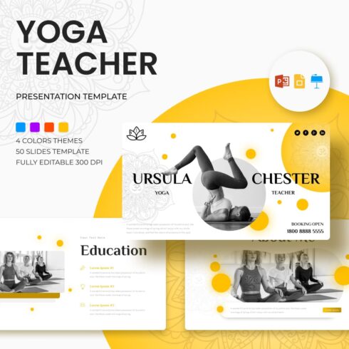 Yoga Teacher Presentation Template.