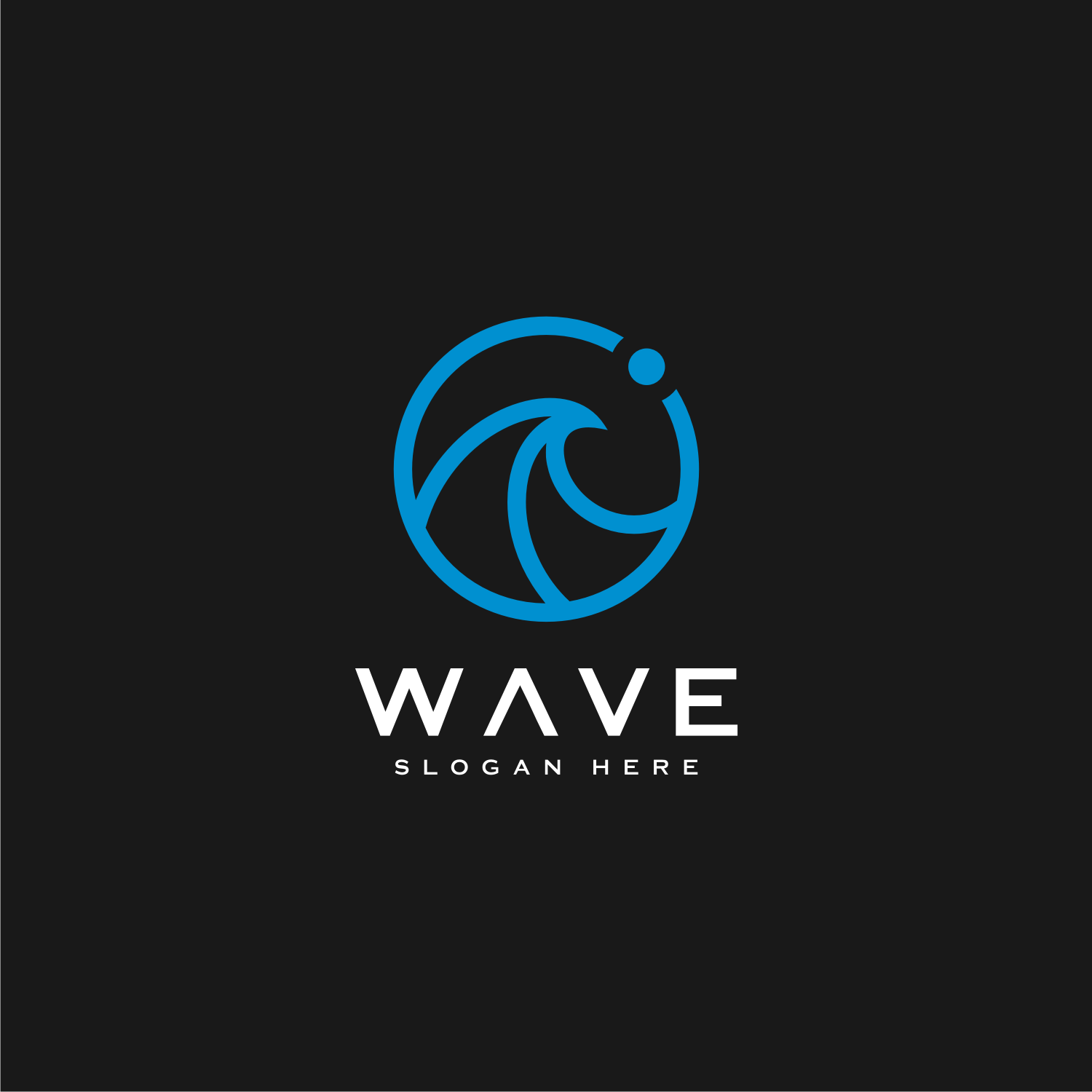 Ocean Wave Logo Vector Design previews.