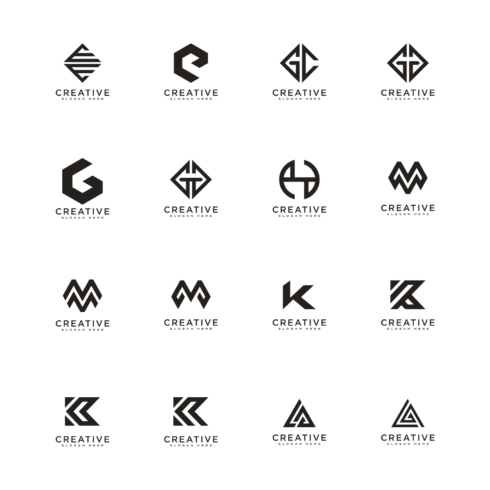 set of initial letter a-z logo vector design - MasterBundles