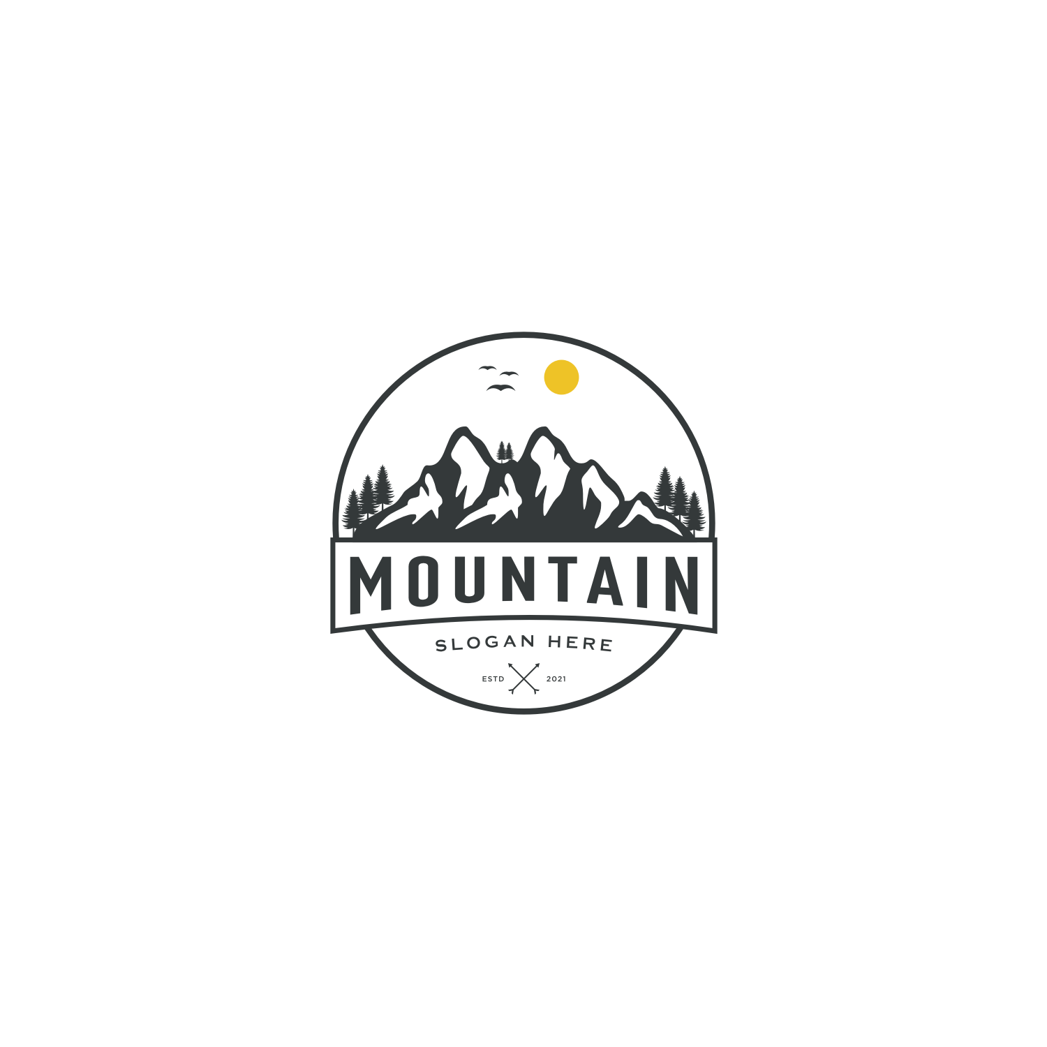 Set of Mountain Logo Vector Design Template