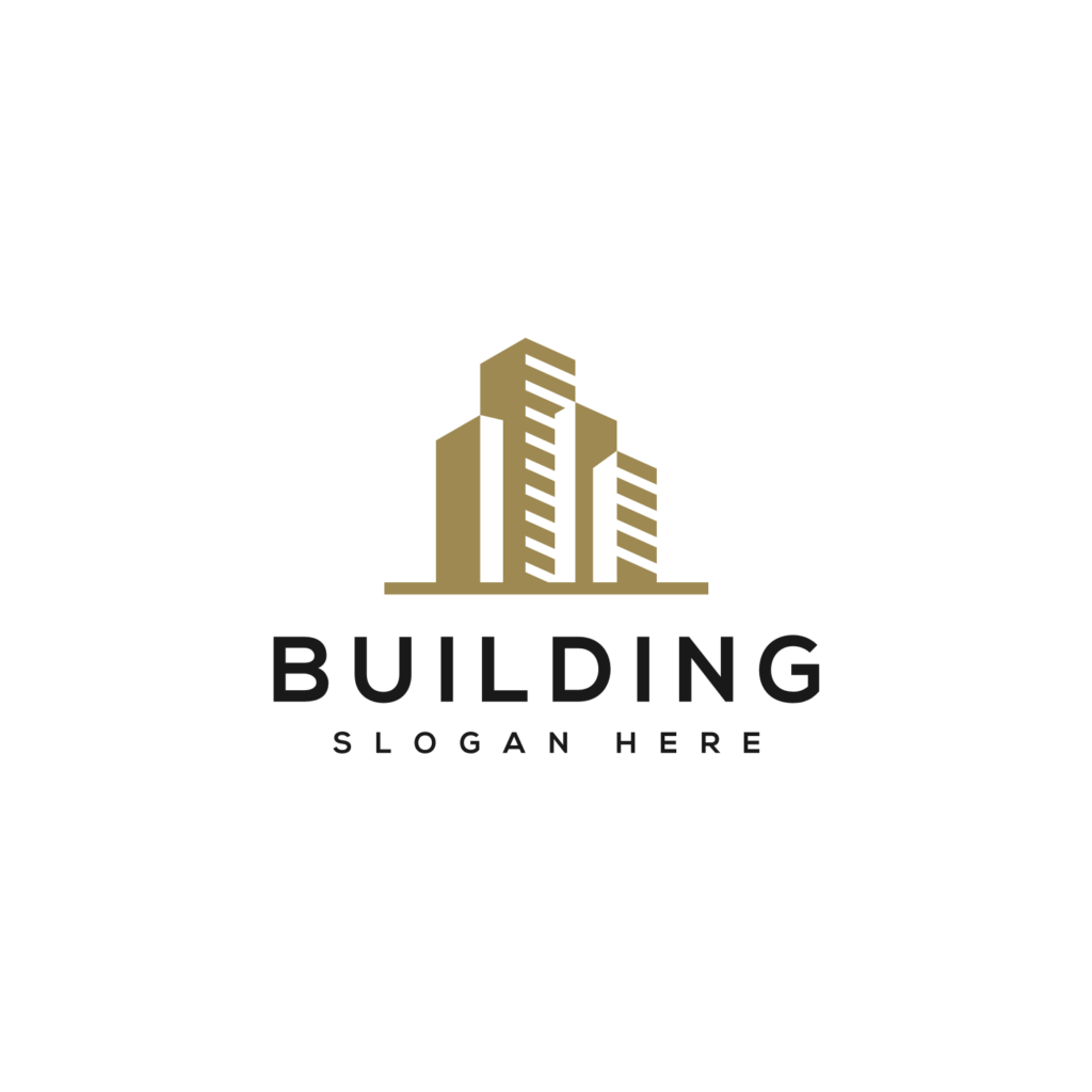 set of Building logo with line art style. - MasterBundles