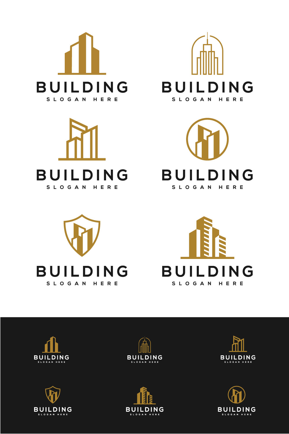 Building Logo with Line Art Style pinterest.