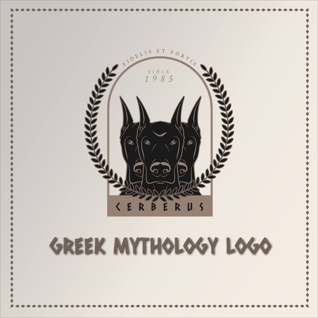 Cerberus Greek Mythology Logo previews.